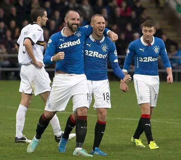 Rangers Triumph: Boyd, Miller, and Macleod's Unforgettable Goal Celebration (SPFL Championship)
