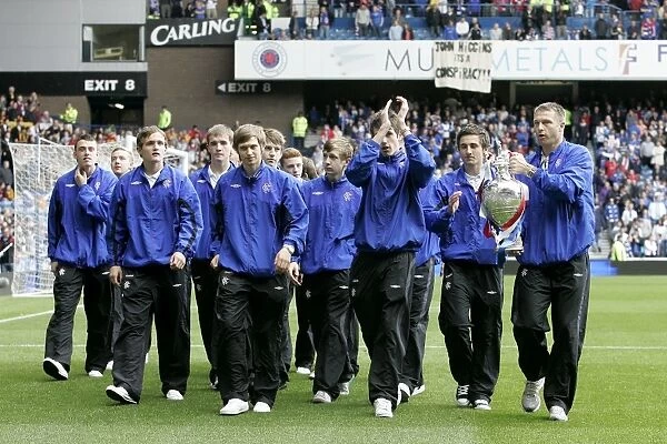 Rangers U17s: Triumphant Glasgow Cup Parade at Ibrox Stadium - SPL Champions Celebrate with the Trophy