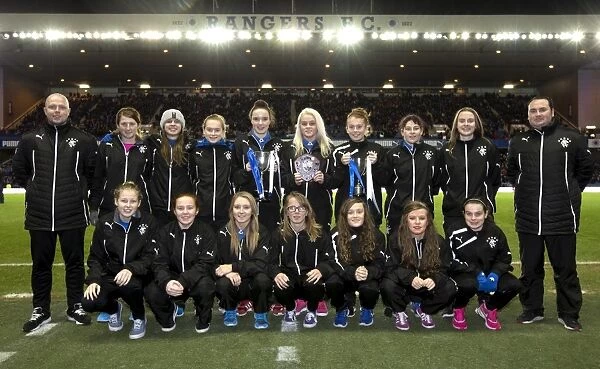 Rangers U17's Triumphant Treble Parade at Ibrox: Scottish Cup Victory Celebrated during Rangers vs Forfar Athletic
