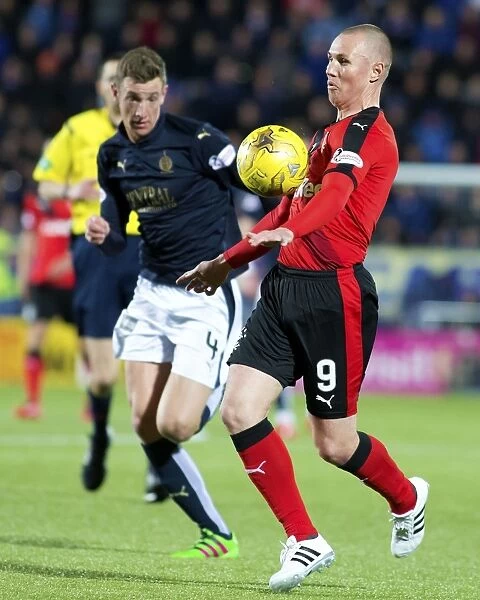 Rangers vs Falkirk: Clash Between Kenny Miller and Aaron Muirhead in Ladbrokes Championship Match at Falkirk Stadium