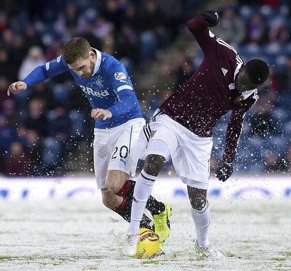 Rangers vs Hearts: Clash of Kyle Hutton and Prince Buaben at Ibrox Stadium, Scottish Championship (PA Wire)