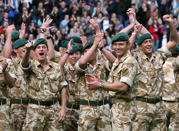 Rangers vs Hearts: Clydesdale Bank Premier League - Half Time Tribute: The Royal Marines Parade at Ibrox (2-0)