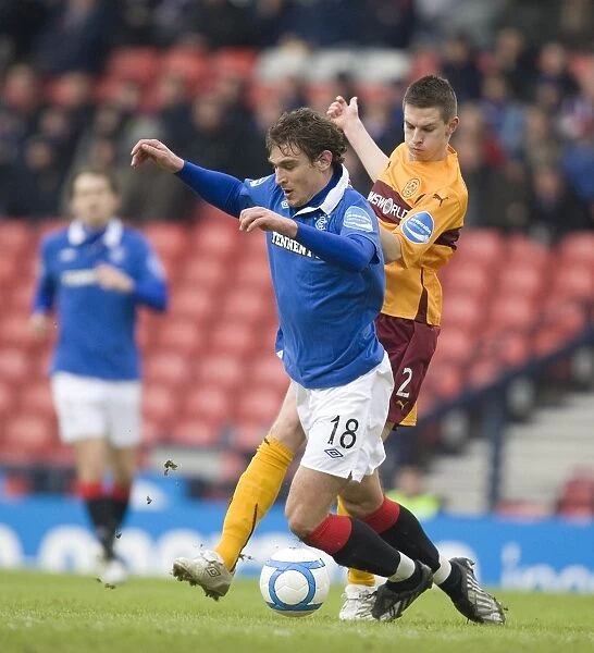 Rangers vs Motherwell: Jelavic Fouls by Saunders in Scottish Cup Semi-Final at Hampden Park (2-1)