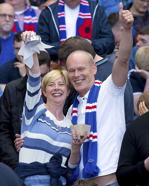 Scottish Cup Triumph: Jubilant Rangers Fans Celebrate Victory at Hampden Park (2003)