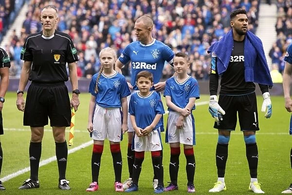 Scottish Cup Triumph: Kenny Miller and Rangers Mascots Celebrate Victory at Ibrox Stadium (2003)