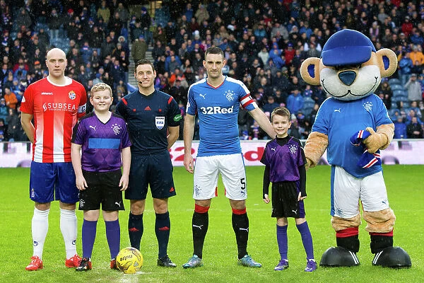 Scottish Cup Victory: Rangers Captain Lee Wallace and Mascots Celebrate at Ibrox Stadium (2003)