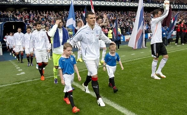 Scottish Cup Victory: Rangers Team and Mascots Led by Captain Lee McCulloch at Ibrox Stadium (2003)