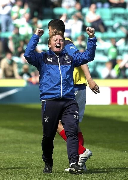 Stuart McCall's Triumphant Moment: Rangers Secure Scottish Premiership Play-Off Victory over Hibernian (Scottish Cup Champions 2003)