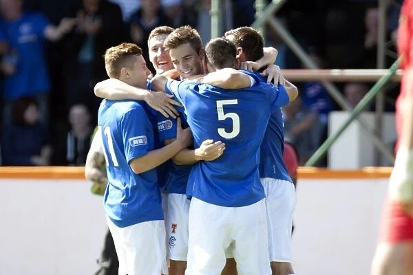 Thrilling Draw: Andy Little's Goal Celebration - Rangers vs. Berwick Rangers (Third Division Soccer)