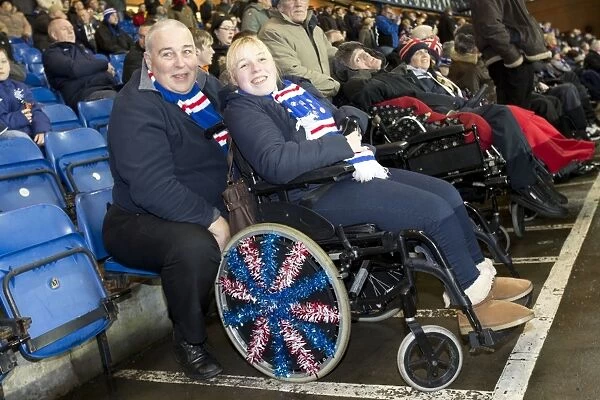 Triumphant Rangers: Euphoric Fans Celebrate 3-0 Victory Over Annan Athletic at Ibrox Stadium