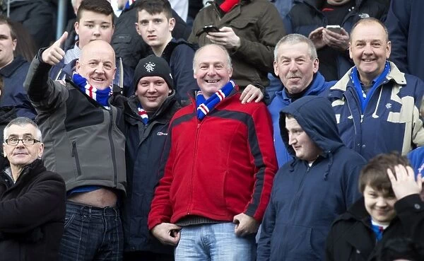 Triumphant Rangers FC Fans Celebrate at Falkirk Stadium during the Scottish Cup Fourth Round (2003)