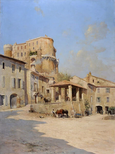 Le chateau des Isnard a Suze la Rousse (Suze-la-Rousse), 1899 (oil on canvas)