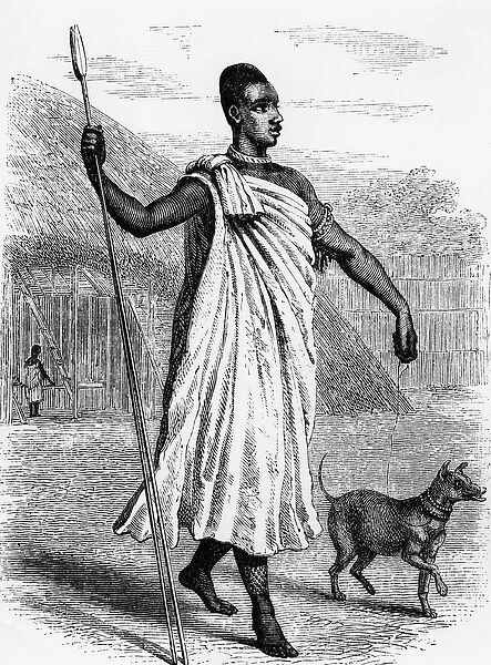 Muteesa I of Buganda, illustration from The Discovery of the Source of the Nile