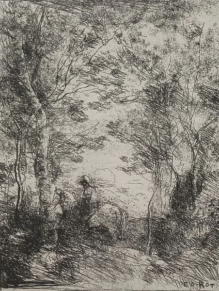 Horseman Woods original impression 1854 printed