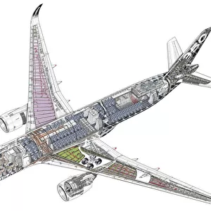 Popular Themes Mouse Mat Collection: Airbus Cutaway
