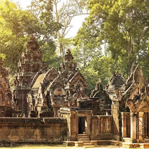 Southeast Asia, Cambodia, Siem Reap, Angkor temples, the Khmer Hindu temple at Banteay