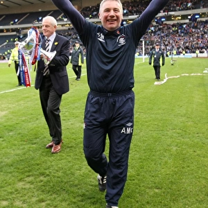 Ally McCoist's Triumphant Celebration: Rangers Co-operative Cup Victory over Celtic at Hampden Park (2011)
