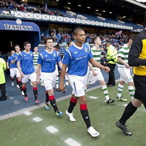 Glasgow Cup Final: Rangers U17s vs Celtic U17s - Emerging from Ibrox Stadium's Tunnel