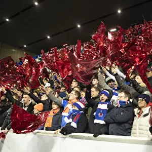 Rangers Fans Celebrate 2-0 Lead Over FC Porto at Electric Ibrox Stadium