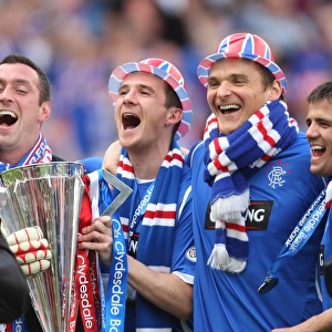 Rangers Football Club: Champions 2008-09 - Decider Victory: McGregor, Ferguson, McCulloch, and Novo Celebrate