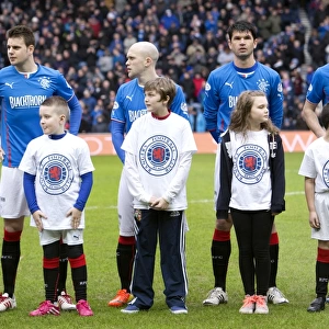Rangers Football Club's Scottish Cup Victory Glory Days at Ibrox (2003): A Celebration with Players and Mascots