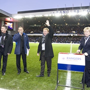 Rangers Legends Derek Parland and Maurice Johnston Reunite at Ibrox: A Nostalgic Half-Time Moment during Rangers FC vs Inverness Caley Thistle (2-1) in the Scottish Premier League