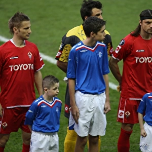 Rangers Mascots Face Off in Scoreless UEFA Cup Semi-Final 1st Leg Between Rangers and ACF Fiorentina at Ibrox