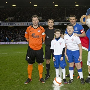 Rangers Triumph: Lee McCulloch and Mascots Celebrate 3-0 Victory over Clyde at Ibrox Stadium