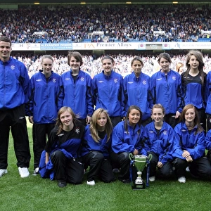 Rangers Under-17 Girls Celebrate Victory: Loch Lomond Tournament Trophy at Ibrox