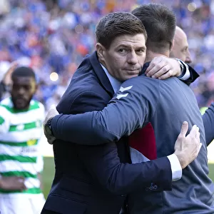 Steven Gerrard and Michael Beale: Emotional Reunion at Ibrox after Rangers vs Celtic Scottish Premiership Match