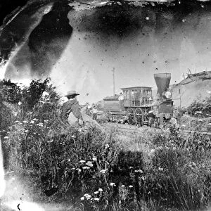 CIVIL WAR: LOCOMOTIVE. Lotomotive on the Orange & Alexandria Railroad, Virginia