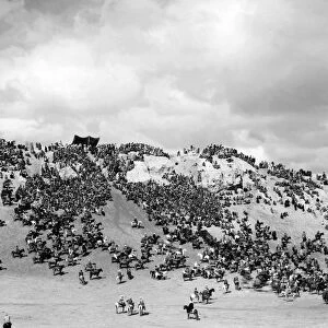 SAMARKAND: BAYGA, c1910. A large group of men on horseback assemble for a traditional