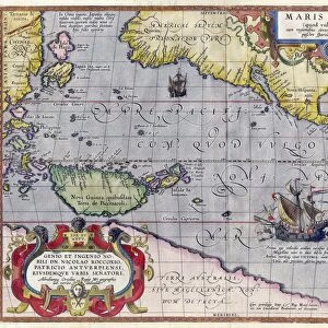 Maris Pacifici by Ortelius (1589). One of the first printed maps to show the Pacific Ocean