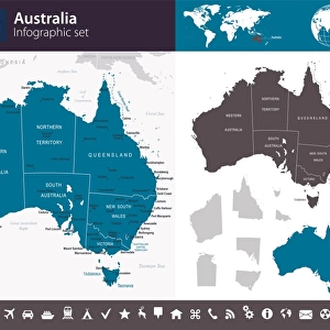 Australia - Infographic map - illustration