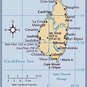 Saint Lucia Collection: Maps