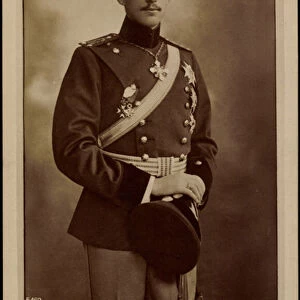 Ak Kronprinz Boris von Bulgarien, NPG 5463, Portrait, Uniform (b / w photo)