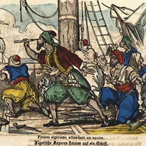 Algerian pirates waiting for a ship, 19th century spinal image