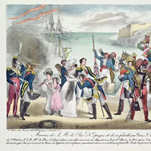 Arrival of His Majesty Ferdinand VII and his family at Porte Sainte Marie, 1 October 1823