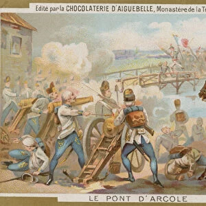Battle of the Bridge of Arcole, Italy, 1796 (chromolitho)