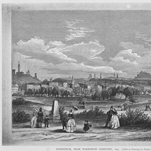 Edinburgh, from Warriston Cemetery, 1843 (engraving)
