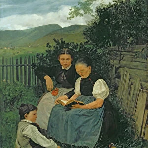 The End of the Day, 1868 (oil on canvas)