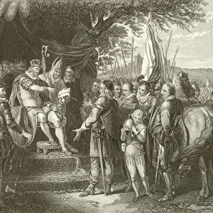 King John signing Magna Charta (engraving)