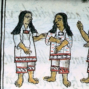 Ms Palat. 218-220 Book IX Female Aztec costumes, from the Florentine Codex