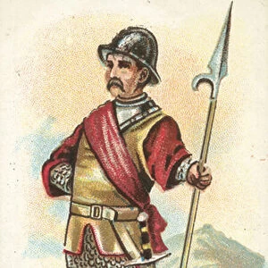 Pikeman, King Edward I (chromolitho)