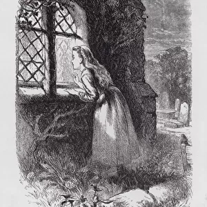 Rosalie at the Church Window (engraving)