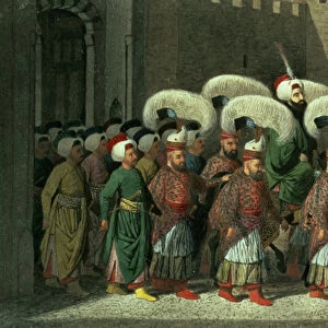 Sultan Mahmud II in Procession, 1809 (w / c on paper)