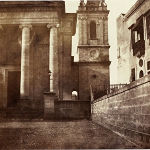 Reverend Calvert Richard Jones, St. Pauls Cathedral, Valetta, Malta, with Bell Tower