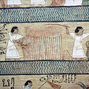 Detail from the Book of the Dead showing the Elysian Fields