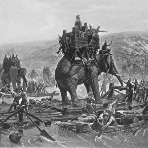 Hannibal crossing the Rhone, 1878