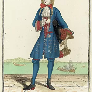 Recueil des modes de la cour de France, Chevalier de Malthe Francois, between c1678 and c1693. Creator: Jean de Dieu